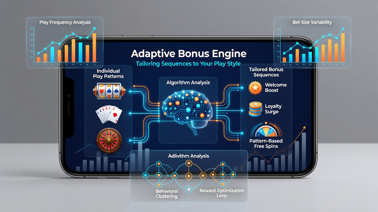 Analytics dashboard illustrating player pattern tracking and bonus customization on casino apps