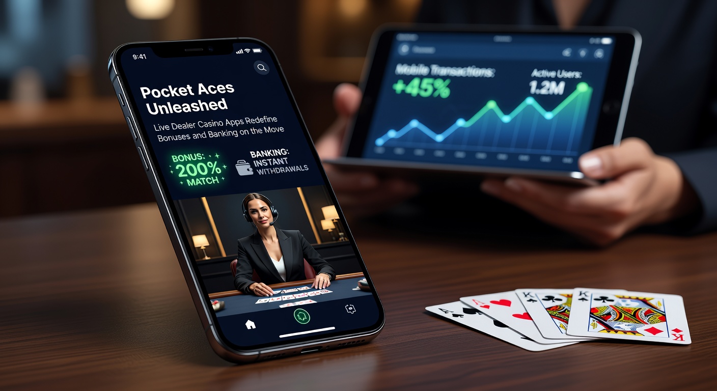 Illustration of mobile banking icons overlayed on a live casino stream, showing instant deposits and withdrawals